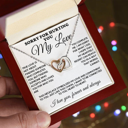 Interlocking Hearts Necklace - Sorry True Love